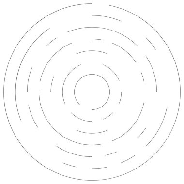 Radikal, dairesel, eşmerkezli çizgiler vektör elementi