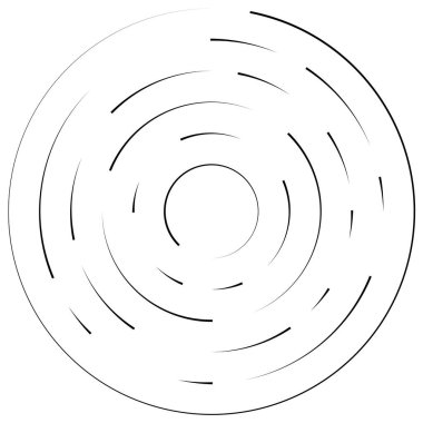 Radikal, dairesel, eşmerkezli çizgiler vektör elementi