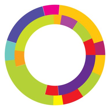 Soyut daire grafiği. Geometrik daire, halka tasarım elementi. Dairesel, eşmerkezli açısal şekil simgesi, sembol