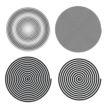 Arşimet spirali. Girdaplar, girdaplar, girdap tasarımı ögesi - stok vektör illüstrasyonu, klip sanatları grafikleri