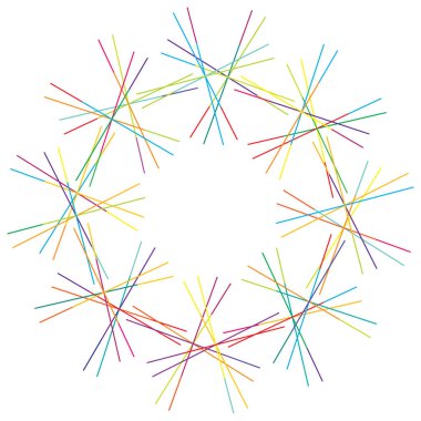 Renkli geometrik soyut simge, sembol motifi ve mandala - stok vektör çizimi, klip- sanat grafikleri