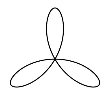 Basit çiçek şekilleri, taç yaprakları silueti - stok vektör illüstrasyonu, klip- sanat grafikleri