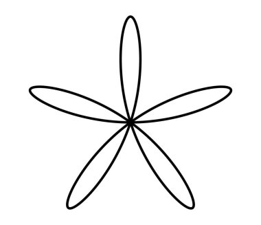 Basit çiçek şekilleri, taç yaprakları silueti - stok vektör illüstrasyonu, klip- sanat grafikleri