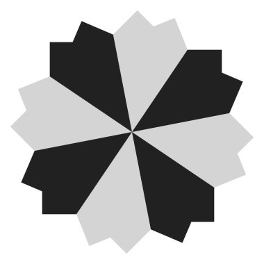 Şekil, sembol, soyut geometriyle simge. Geometrik vektör