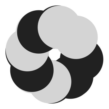 Şekil, sembol, soyut geometriyle simge. Geometrik vektör