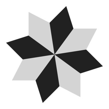 Şekil, sembol, soyut geometriyle simge. Geometrik vektör