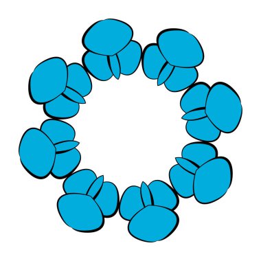 Mandala yayılıyor. Dairesel geometrik motif, simge, şekil - stok vektör çizimi, klip- sanat grafikleri