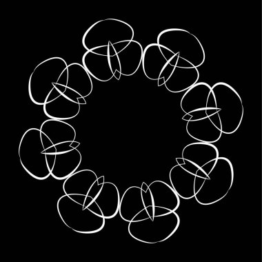 Mandala yayılıyor. Dairesel geometrik motif, simge, şekil - stok vektör çizimi, klip- sanat grafikleri