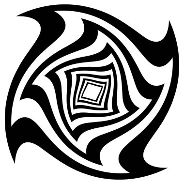 Soyut op-art elementler. Optik, görsel sanat şekilleri, simgeler, semboller - stok vektör illüstrasyonu, klip- sanat grafikleri