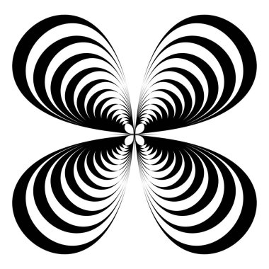 Soyut op-art elementler. Optik, görsel sanat şekilleri, simgeler, semboller - stok vektör illüstrasyonu, klip- sanat grafikleri