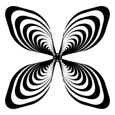 Soyut op-art elementler. Optik, görsel sanat şekilleri, simgeler, semboller - stok vektör illüstrasyonu, klip- sanat grafikleri