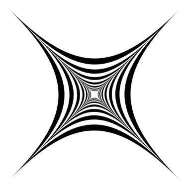 Soyut op-art elementler. Optik, görsel sanat şekilleri, simgeler, semboller - stok vektör illüstrasyonu, klip- sanat grafikleri