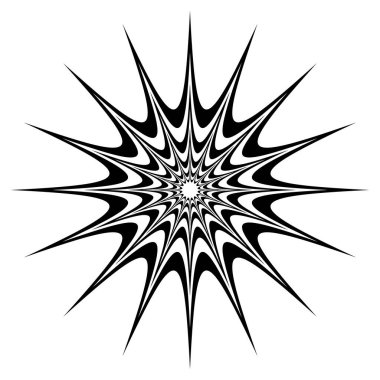 Soyut op-art elementler. Optik, görsel sanat şekilleri, simgeler, semboller - stok vektör illüstrasyonu, klip- sanat grafikleri