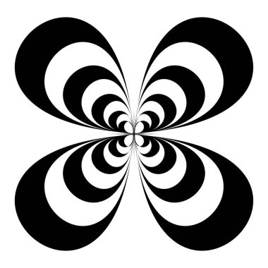 Soyut op-art elementler. Optik, görsel sanat şekilleri, simgeler, semboller - stok vektör illüstrasyonu, klip- sanat grafikleri