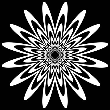 Soyut op-art elementler. Optik, görsel sanat şekilleri, simgeler, semboller - stok vektör illüstrasyonu, klip- sanat grafikleri