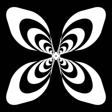 Soyut op-art elementler. Optik, görsel sanat şekilleri, simgeler, semboller - stok vektör illüstrasyonu, klip- sanat grafikleri