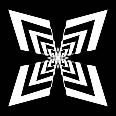 Soyut op-art elementler. Optik, görsel sanat şekilleri, simgeler, semboller - stok vektör illüstrasyonu, klip- sanat grafikleri