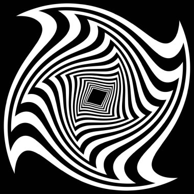 Soyut op-art elementler. Optik, görsel sanat şekilleri, simgeler, semboller - stok vektör illüstrasyonu, klip- sanat grafikleri