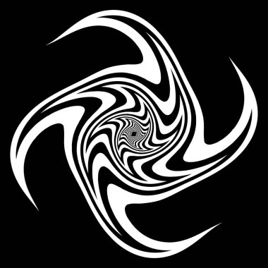 Soyut op-art elementler. Optik, görsel sanat şekilleri, simgeler, semboller - stok vektör illüstrasyonu, klip- sanat grafikleri