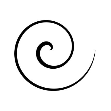 Basit spiral grafik elementi. Döndür, döndür, döndür.