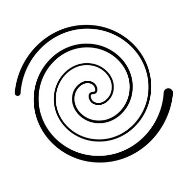 Basit spiral grafik elementi. Döndür, döndür, döndür.