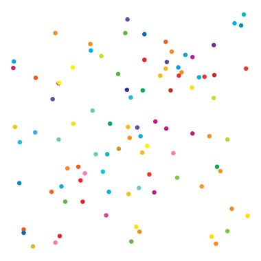 Renkli rastgele, dağınık daireler, noktalar. Dağınık benekler, benekler.