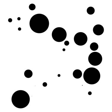 Rastgele noktalar, daireler. Nokta, noktalama arkaplan. Yarım ton polkadot deseni, tasarım ögesi