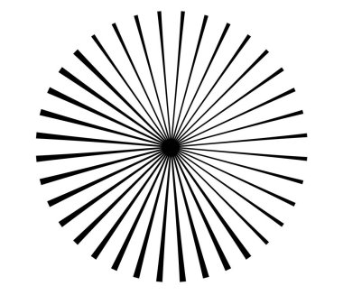 Radyal, yayılan çizgiler, çizgili tasarım ögesi - stok vektör illüstrasyonu, klip sanatları grafikleri