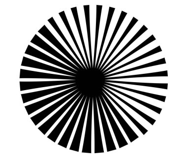 Radyal, yayılan çizgiler, çizgili tasarım ögesi - stok vektör illüstrasyonu, klip sanatları grafikleri