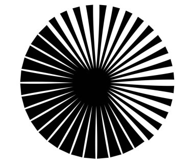 Radyal, yayılan çizgiler, çizgili tasarım ögesi - stok vektör illüstrasyonu, klip sanatları grafikleri