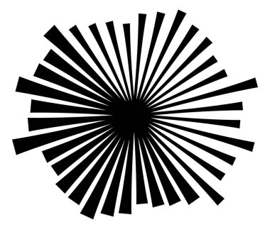 Radyal, yayılan çizgiler, çizgili tasarım ögesi - stok vektör illüstrasyonu, klip sanatları grafikleri