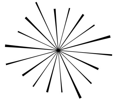 Radyal, yayılan çizgiler, çizgili tasarım ögesi - stok vektör illüstrasyonu, klip sanatları grafikleri