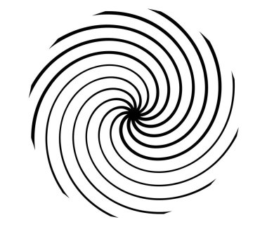 Spiral, girdap, girdap ve girdap soyut vektör tasarım elementi - stok vektör illüstrasyonu, klip- sanat grafikleri