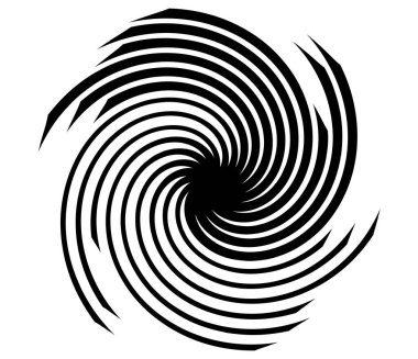 Spiral, girdap, girdap ve girdap soyut vektör tasarım elementi - stok vektör illüstrasyonu, klip- sanat grafikleri