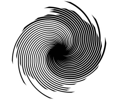Spiral, girdap, girdap ve girdap soyut vektör tasarım elementi - stok vektör illüstrasyonu, klip- sanat grafikleri