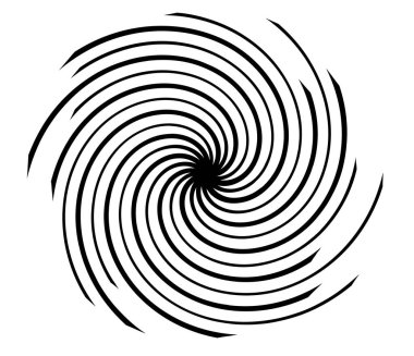 Spiral, girdap, girdap ve girdap soyut vektör tasarım elementi - stok vektör illüstrasyonu, klip- sanat grafikleri
