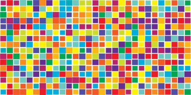 Rastgele mozaik kare fayanslar pürüzsüz, tekrarlanabilir kübizm desen, doku ve arkaplan - stok vektör çizimi, klip- sanat grafikleri