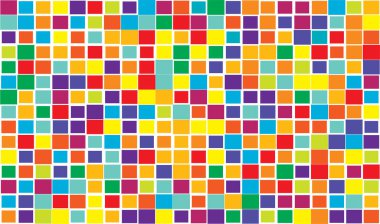 Rastgele mozaik kare fayanslar pürüzsüz, tekrarlanabilir kübizm desen, doku ve arkaplan - stok vektör çizimi, klip- sanat grafikleri