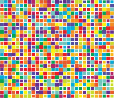 Rastgele mozaik kare fayanslar pürüzsüz, tekrarlanabilir kübizm desen, doku ve arkaplan - stok vektör çizimi, klip- sanat grafikleri