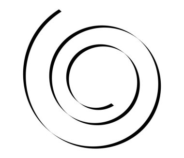 Kaligrafik spiral, girdap, dönme elementi. Helix, volta ve girdap simgesi