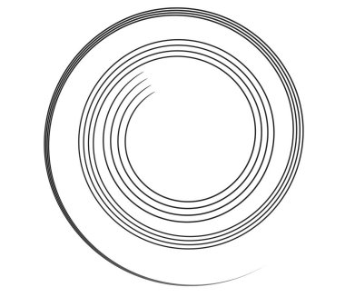 Kaligrafik spiral, girdap, dönme elementi. Helix, volta ve girdap simgesi