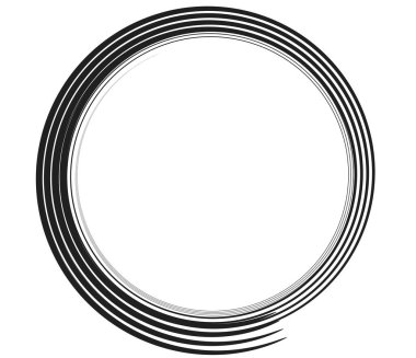 Kaligrafik spiral, girdap, dönme elementi. Helix, volta ve girdap simgesi