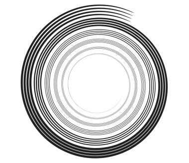 Kaligrafik spiral, girdap, dönme elementi. Helix, volta ve girdap simgesi