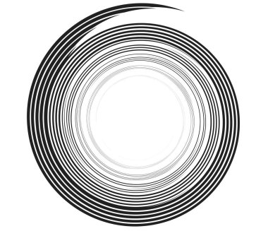 Kaligrafik spiral, girdap, dönme elementi. Helix, volta ve girdap simgesi