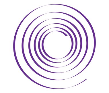 Kaligrafik spiral, girdap, dönme elementi. Helix, volta ve girdap simgesi