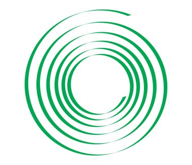 Kaligrafik spiral, girdap, dönme elementi. Helix, volta ve girdap simgesi