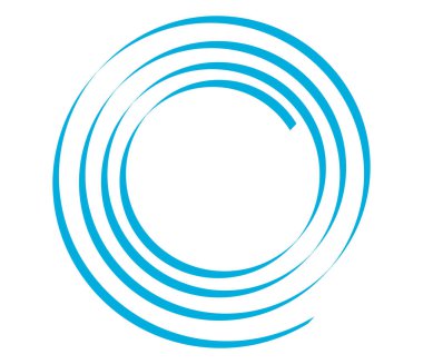 Kaligrafik spiral, girdap, dönme elementi. Helix, volta ve girdap simgesi