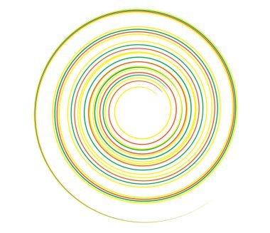 Kaligrafik spiral, girdap, dönme elementi. Helix, volta ve girdap simgesi