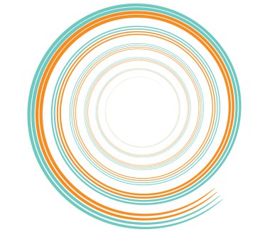 Kaligrafik spiral, girdap, dönme elementi. Helix, volta ve girdap simgesi