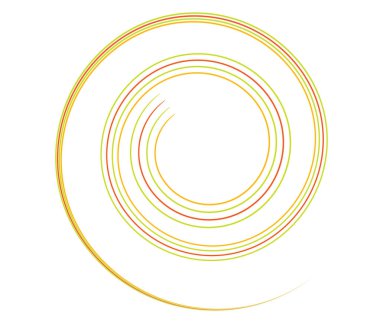 Kaligrafik spiral, girdap, dönme elementi. Helix, volta ve girdap simgesi